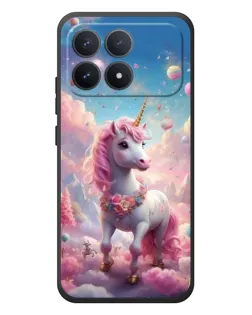 Чехол для Xiaomi Poco F8 Pro с картинкой «Единорог среди облаков»