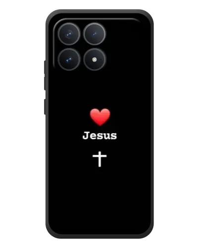 Чехол для Xiaomi Poco F8 Pro с картинкой «Сердце - Jesus» Чехол для Xiaomi Poco F8 Pro с картинкой «Сердце - Jesus»