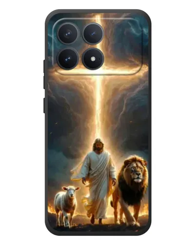 Чехол для Xiaomi Poco F8 Pro с картинкой «Лев Иуды и Свет» Чехол для Xiaomi Poco F8 Pro с картинкой «Лев Иуды и Свет»
