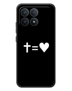 Чехол для Xiaomi Poco F8 Pro с картинкой «Крест и Сердце»