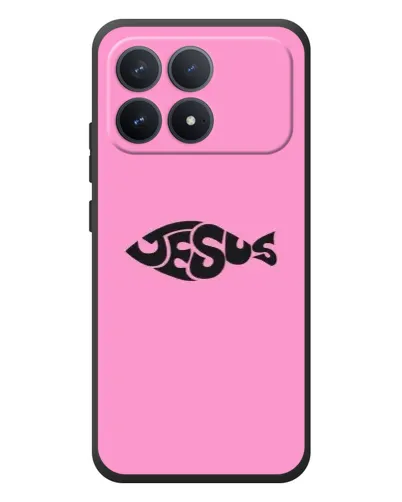 Чехол для Xiaomi Poco F8 Pro с картинкой «Розовый символ Jesus» Чехол для Xiaomi Poco F8 Pro с картинкой «Розовый символ Jesus»