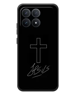 Чехол для Xiaomi Poco F8 Pro с картинкой «Графический крест Jesus»