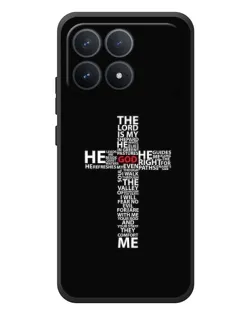Чехол для Xiaomi Poco F8 Pro с картинкой «Текстовый крест»