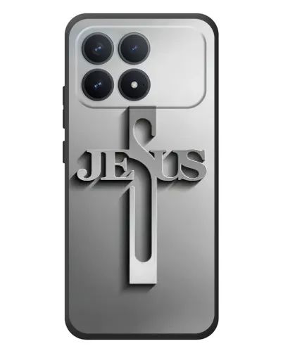 Чехол для Xiaomi Poco F8 Pro с картинкой «Металлический крест Jesus» Чехол для Xiaomi Poco F8 Pro с картинкой «Металлический крест Jesus»