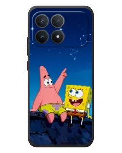 Чехол для Xiaomi Poco F8 Pro с картинкой «Губка Боб и Патрик ночью» Чехол для Xiaomi Poco F8 Pro с картинкой «Губка Боб и Патрик ночью»