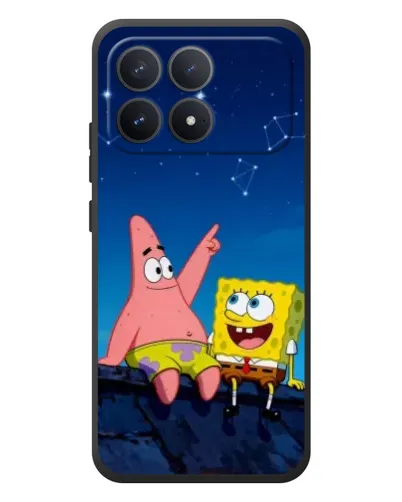 Чехол для Xiaomi Poco F8 Pro с картинкой «Губка Боб и Патрик ночью» Чехол для Xiaomi Poco F8 Pro с картинкой «Губка Боб и Патрик ночью»