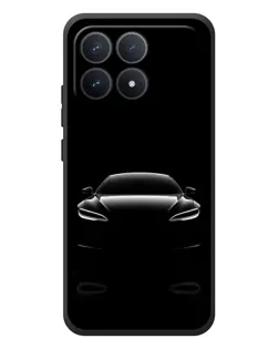 Чехол для Xiaomi Poco F8 Pro с картинкой «Силуэт Tesla Night»