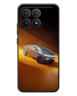 Чехол для Xiaomi Poco F8 Pro с картинкой «Cybertruck в пустыне»