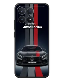 Чехол для Xiaomi Poco F8 Pro с картинкой «Mercedes — белый карбон»