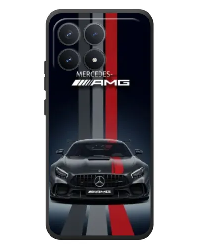 Чехол для Xiaomi Poco F8 Pro с картинкой «Mercedes — белый карбон»