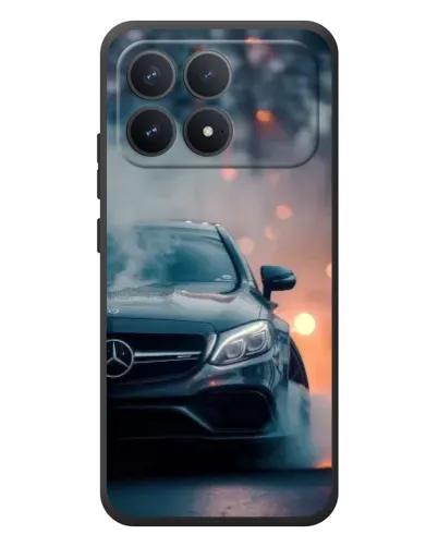 Чехол для Xiaomi Poco F8 Pro с картинкой «Mercedes — ночной город»