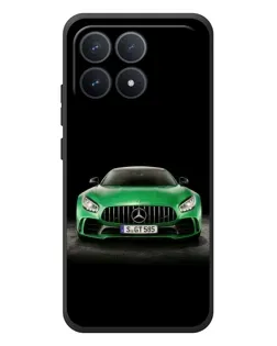 Чехол для Xiaomi Poco F8 Pro с картинкой «Mercedes — неоновый лого»