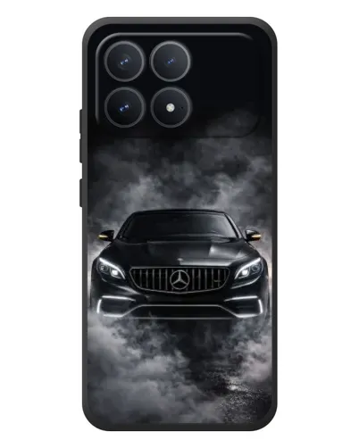Чехол для Xiaomi Poco F8 Pro с картинкой «Mercedes в дыму»