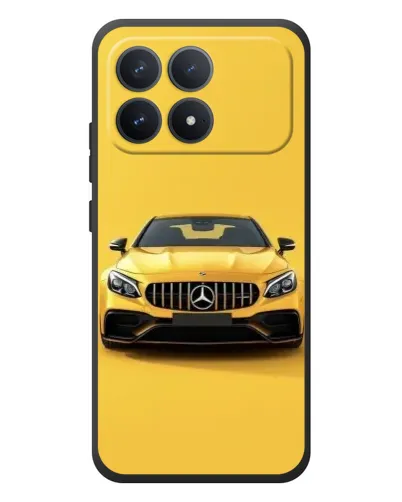 Чехол для Xiaomi Poco F8 Pro с картинкой «Желтый Mercedes GT»