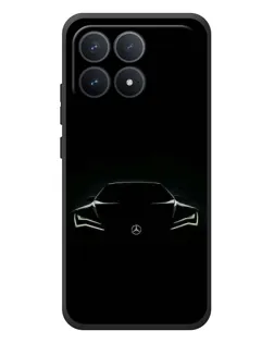 Чехол для Xiaomi Poco F8 Pro с картинкой «Mercedes — силуэт авто»