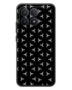 Чехол для Xiaomi Poco F8 Pro с картинкой «Mercedes паттерн звезд»