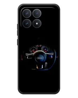 Чехол для Xiaomi Poco F8 Pro с картинкой «Салон Audi — руль»