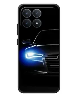 Чехол для Xiaomi Poco F8 Pro с картинкой «Неоновый взгляд Audi»