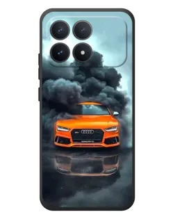 Чехол для Xiaomi Poco F8 Pro с картинкой «Audi в облаках дыма»