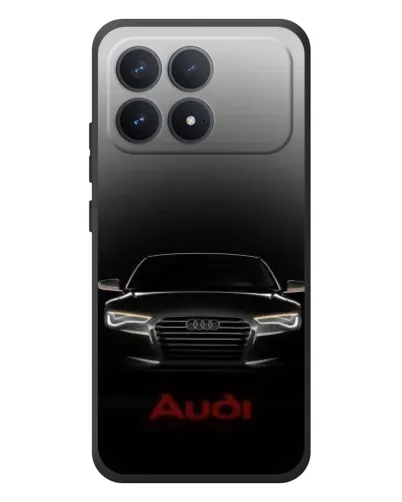 Чехол для Xiaomi Poco F8 Pro с картинкой «Audi — градиентный контур» Чехол для Xiaomi Poco F8 Pro с картинкой «Audi — градиентный контур»