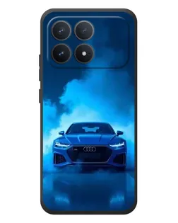 Чехол для Xiaomi Poco F8 Pro с картинкой «Audi — голубая энергия»