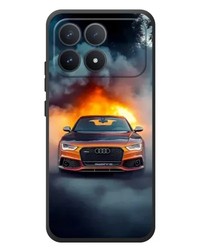 Чехол для Xiaomi Poco F8 Pro с картинкой «Audi в огненном дыму» Чехол для Xiaomi Poco F8 Pro с картинкой «Audi в огненном дыму»
