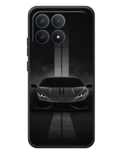 Чехол для Xiaomi Poco F8 Pro с картинкой «Lamborghini симметрия дорог»