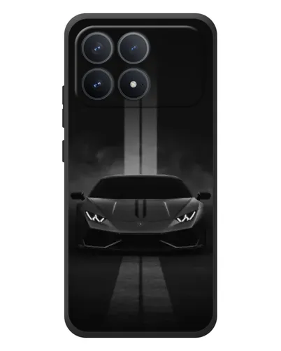 Чехол для Xiaomi Poco F8 Pro с картинкой «Lamborghini симметрия дорог»