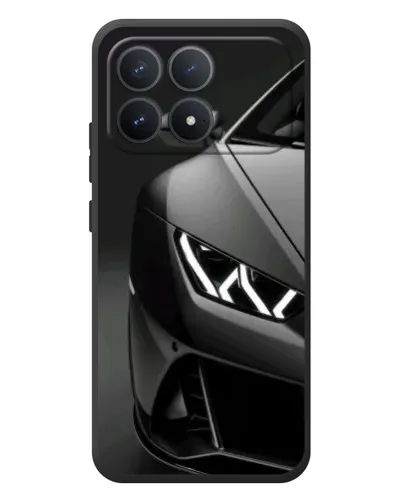 Чехол для Xiaomi Poco F8 Pro с картинкой «Lamborghini фары детализация»