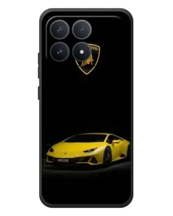 Чехол для Xiaomi Poco F8 Pro с картинкой «Lamborghini желтый акцент»