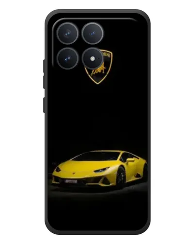 Чехол для Xiaomi Poco F8 Pro с картинкой «Lamborghini желтый акцент»