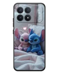 Чехол для Xiaomi Poco F8 Pro с картинкой «Плюшевые Стич Ангел»