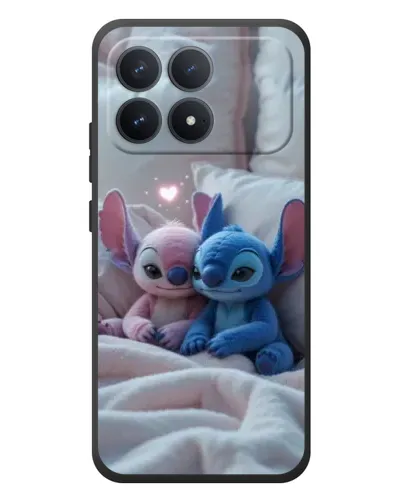 Чехол для Xiaomi Poco F8 Pro с картинкой «Плюшевые Стич Ангел»
