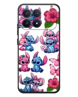 Чехол для Xiaomi Poco F8 Pro с картинкой «Стикеры Stitch и Angel»