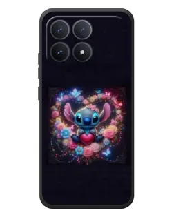 Чехол для Xiaomi Poco F8 Pro с картинкой «Stitch в цветах»