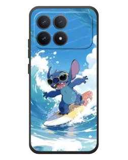 Чехол для Xiaomi Poco F8 Pro с картинкой «Стич на волне»