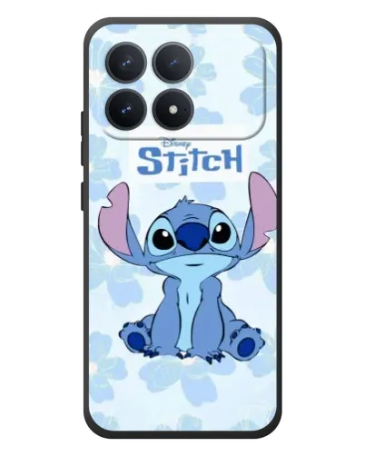 Чехол для Xiaomi Poco F8 Pro с картинкой «Stitch среди цветов»