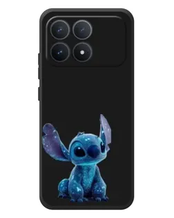 Чехол для Xiaomi Poco F8 Pro с картинкой «Стич на черном»