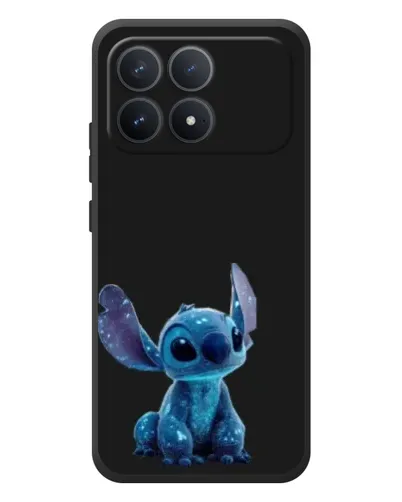 Чехол для Xiaomi Poco F8 Pro с картинкой «Стич на черном»