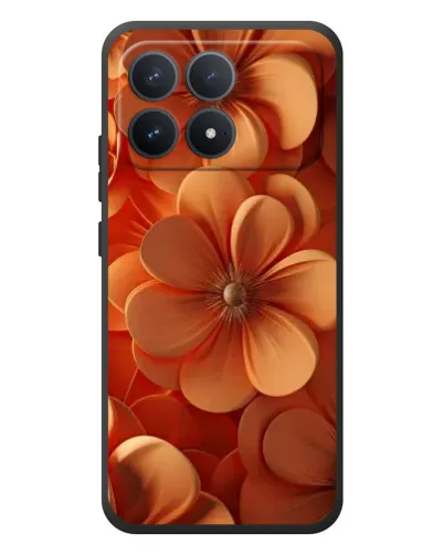 Чехол для Xiaomi Poco F8 Pro с картинкой «Оранжевый макро цветок»