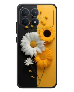 Чехол для Xiaomi Poco F8 Pro с картинкой «Подсолнух и ромашка»