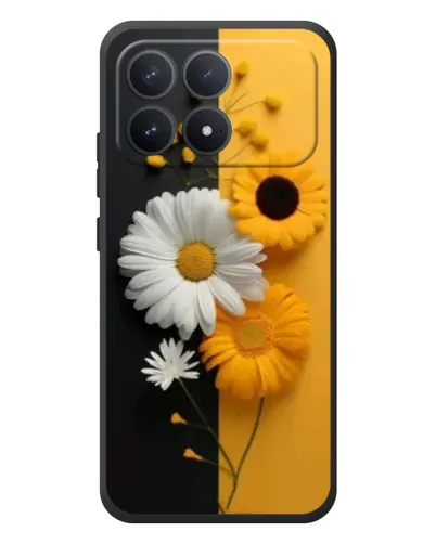 Чехол для Xiaomi Poco F8 Pro с картинкой «Подсолнух и ромашка»