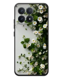 Чехол для Xiaomi Poco F8 Pro с картинкой «Ветка мелких белых цветов»