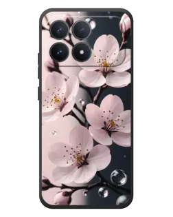 Чехол для Xiaomi Poco F8 Pro с картинкой «Нежная сакура и капли»