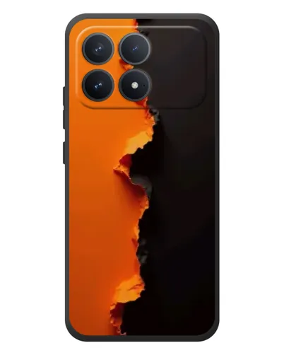 Чехол для Xiaomi Poco F8 Pro с картинкой «Оранжевый разлом»