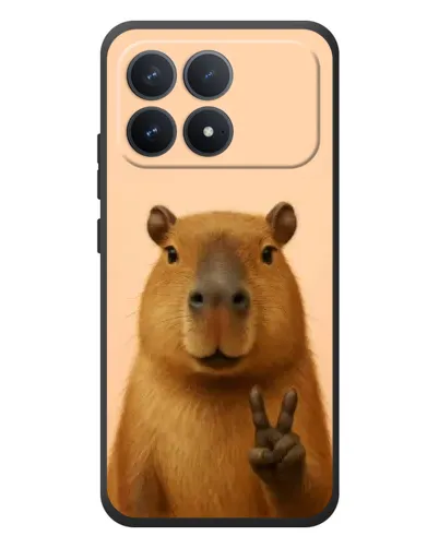 Чехол для Xiaomi Poco F8 Pro с картинкой «Капибара виктория» Чехол для Xiaomi Poco F8 Pro с картинкой «Капибара виктория»