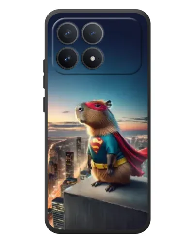 Чехол для Xiaomi Poco F8 Pro с картинкой «Капи-мен супергерой» Чехол для Xiaomi Poco F8 Pro с картинкой «Капи-мен супергерой»
