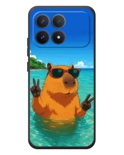 Чехол для Xiaomi Poco F8 Pro с картинкой «Морская капибара» Чехол для Xiaomi Poco F8 Pro с картинкой «Морская капибара»