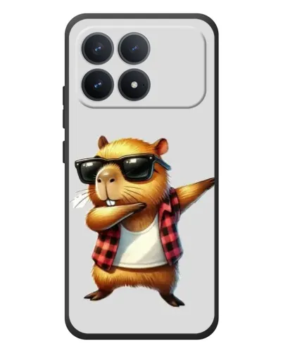 Чехол для Xiaomi Poco F8 Pro с картинкой «Капибара рэпер даб» Чехол для Xiaomi Poco F8 Pro с картинкой «Капибара рэпер даб»