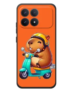 Чехол для Xiaomi Poco F8 Pro с картинкой «Капибара на скутере» Чехол для Xiaomi Poco F8 Pro с картинкой «Капибара на скутере»